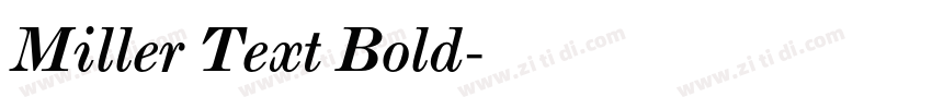 Miller Text Bold字体转换